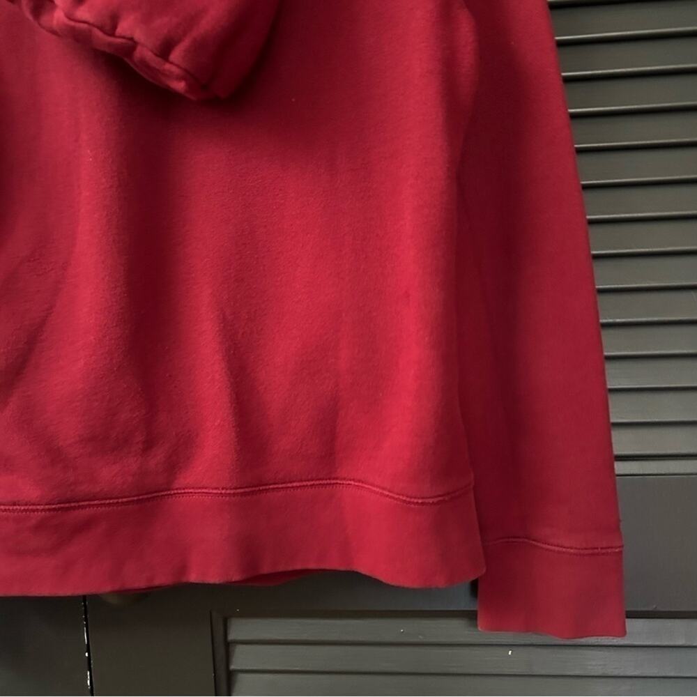 Adidas Trefoil Hoodie with Kangaroo Pocket, Shadow Red, Size XS - Picture 13 of 16